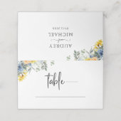 Elegant Watercolor Green Foliage Wedding プレイスカード (外部開封)