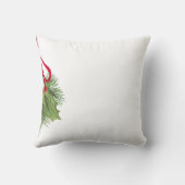 Elegant Watercolor Greenery Merry Christmas  クッション (裏面)