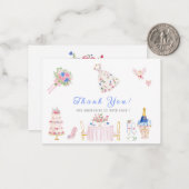 Elegant Watercolor hand drawn whimsical Bridal sho ノートカード (正面/裏面インサイチュ)