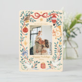 Elegant Watercolor Holiday Photo Card | シーズンカード (スタンド正面)