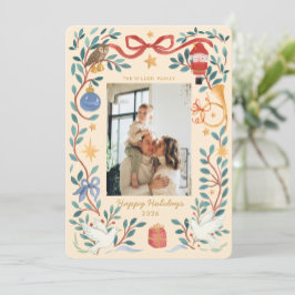 Elegant Watercolor Holiday Photo Card | シーズンカード