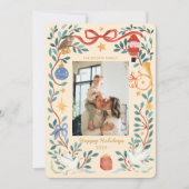 Elegant Watercolor Holiday Photo Card | シーズンカード (正面)