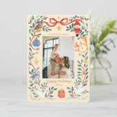 Elegant Watercolor Holiday Photo Card | シーズンカード (スタンド正面)