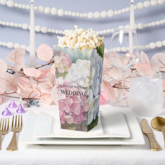 Elegant Watercolor Hydrangea Wedding Favor フェイバーボックス (ウェディング)
