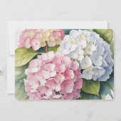 Elegant Watercolor Hydrangeas  サンキューカード (裏面)