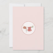 Elegant Watercolor Islamic Baby Girl Announcement 案内状 (裏面)