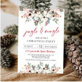 Elegant Watercolor Jingle & Mingle Christmas Party シーズンカード