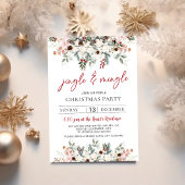 Elegant Watercolor Jingle & Mingle Christmas Party シーズンカード