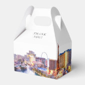 Elegant Watercolor Las Vegas Wedding フェイバーボックス (裏面サイド)