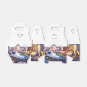 Elegant Watercolor Las Vegas Wedding フェイバーボックス (折り畳みなし)