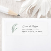 Elegant Watercolor Lavender Address Label ラベル (インサイチュ)