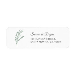 Elegant Watercolor Lavender Address Label ラベル