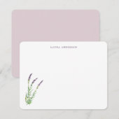 Elegant Watercolor Lavender personalized  サンキューカード (正面/裏面)