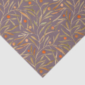 Elegant Watercolor Leaf Pattern  Purple Background 薄葉紙 (詳細)