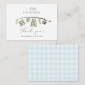 Elegant Watercolor Little fisherman Baby shower ノートカード (正面/裏面)