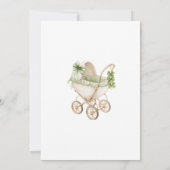 Elegant Watercolor little shamrockst Patrics Baby  招待状 (裏面)