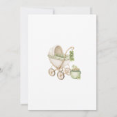 Elegant Watercolor little shamrockst Patrics Baby  招待状 (裏面)
