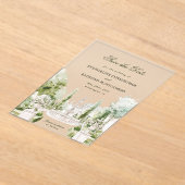 Elegant Watercolor Manor Garden Wedding アクリル招待状 (レイダウン)