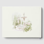 Elegant Watercolor Manor Garden Wedding ゲストブック (裏面)