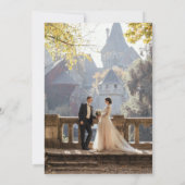 Elegant Watercolor Manor Garden Wedding サンキューカード (裏面)