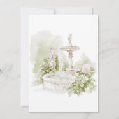 Elegant Watercolor Manor Garden Wedding セーブザデート (裏面)