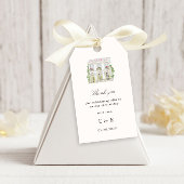 Elegant Watercolor Manor Rococo Wedding ギフトタグ