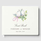 Elegant Watercolor Manor Rococo Wedding ゲストブック (正面)