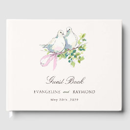 Elegant Watercolor Manor Rococo Wedding ゲストブック