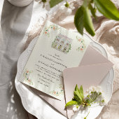 Elegant Watercolor Manor Rococo Wedding 招待状