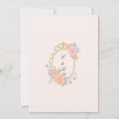 Elegant Watercolor Manor Rococo Wedding 招待状 (裏面)