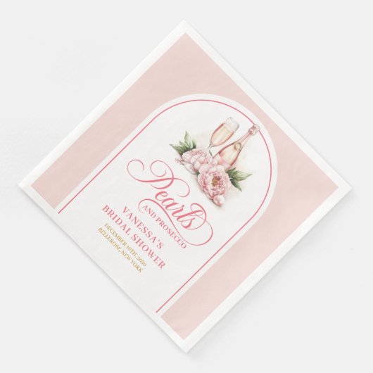 Elegant watercolor napkins bridal shower design (コーナー)