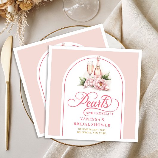 Elegant watercolor napkins bridal shower design