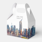 Elegant Watercolor New York City Wedding フェイバーボックス (裏面サイド)