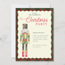 Elegant Watercolor Nutcrackers Christmas Party  シーズンカード