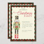 Elegant Watercolor Nutcrackers Christmas Party  シーズンカード (正面/裏面)