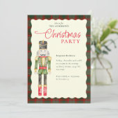 Elegant Watercolor Nutcrackers Christmas Party  シーズンカード (スタンド正面)