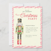 Elegant Watercolor Nutcrackers Christmas Party シーズンカード (正面)