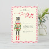 Elegant Watercolor Nutcrackers Christmas Party シーズンカード (スタンド正面)