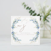 Elegant Watercolor Olive Branch Wedding Invitation 招待状 (スタンド正面)