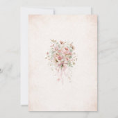 Elegant Watercolor One 1st Birthday holy cow girl 招待状 (裏面)