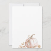 Elegant  Watercolor One 1st Birthday Pumpkin is on 招待状 (裏面)