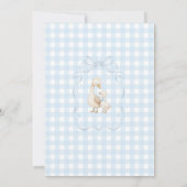 Elegant  Watercolor One 1st Birthday silly goose G 招待状 (裏面)