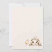Elegant  Watercolor One 1st Birthday some bunny Gi 招待状 (裏面)