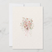 Elegant  Watercolor One 2nd Birthday holy cow girl 招待状 (裏面)