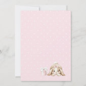Elegant  Watercolor One 2nd Birthday some bunny gi 招待状 (裏面)