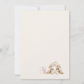 Elegant  Watercolor One 2nd Birthday some bunny gi 招待状 (裏面)
