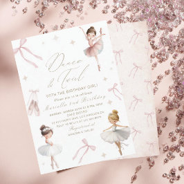 Elegant Watercolor One 2nd Birthday tutu cute Gir 招待状