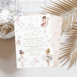 Elegant Watercolor One 4th Birthday tutu cute Gir 招待状