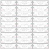 Elegant Watercolor Orchids Guest Address Labels シール (正面)