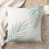 Elegant Watercolor Palm Leaves  クッション (ブランケット)
